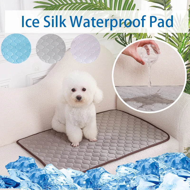 Dog Cooling Mat Summer Pet Cold Bed Sofa Waterproof Pee Pad Cooling Sleeping Pad for Small Medium Large Dogs Cat Ice Pad Blanket