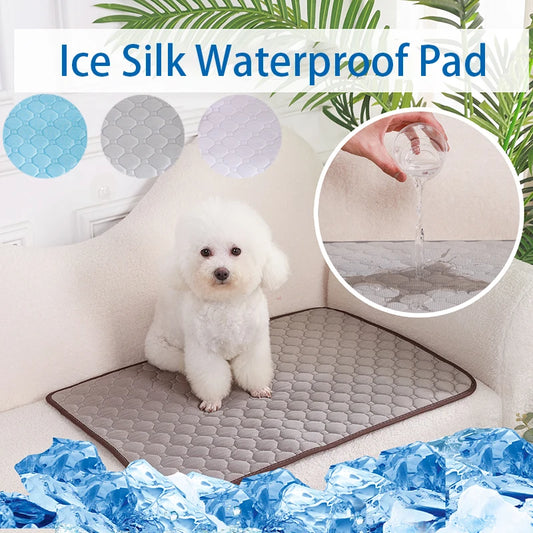 Dog Cooling Mat Summer Pet Cold Bed Sofa Waterproof Pee Pad Cooling Sleeping Pad for Small Medium Large Dogs Cat Ice Pad Blanket